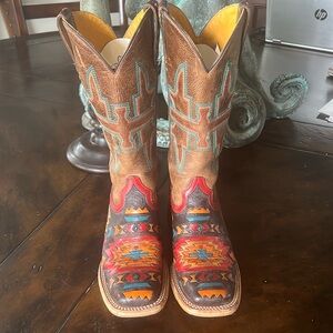 Tin Haul “South by SW” Leather cowboy western boots 6.5